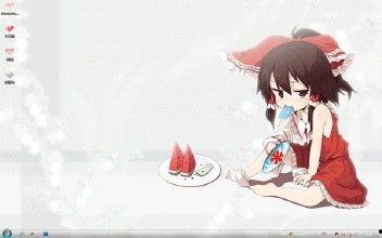 古风吃瓜女子图片高清